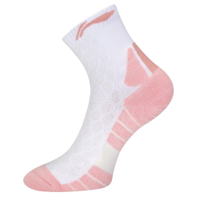 Жіночі спортивні шкарпетки середнього крою білі/рожеві 22-25 см