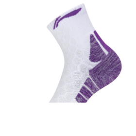 Жіночі спортивні шкарпетки середнього крою білі/фіолетові 22-25 см